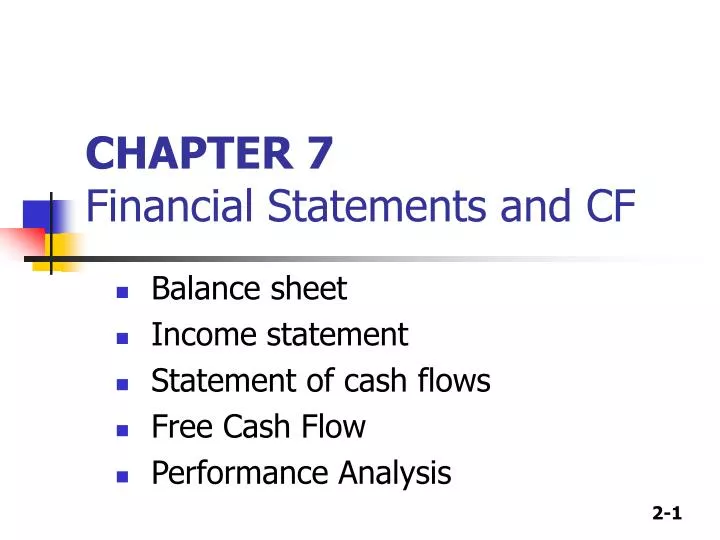 PPT - CHAPTER 7 Financial Statements and CF PowerPoint Presentation ...