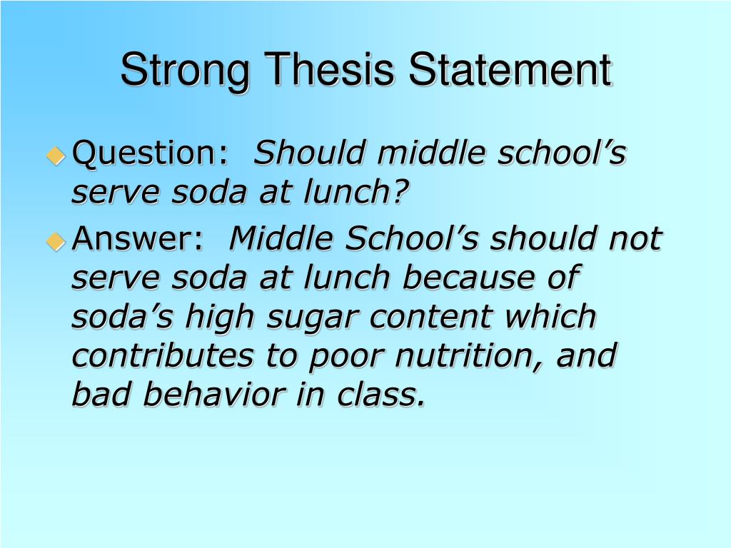 what makes strong thesis statement