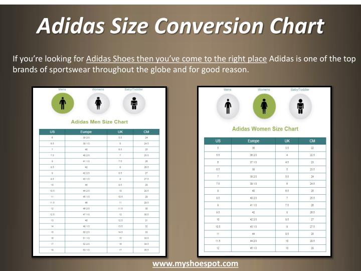 adidas womens mens size chart