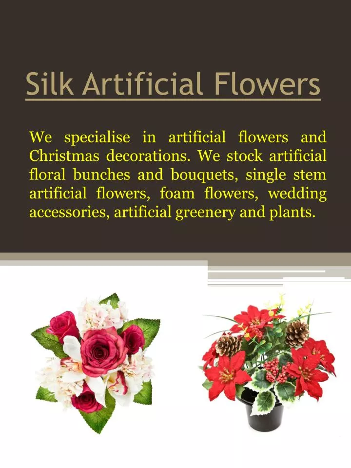 silk artificial flowers n.