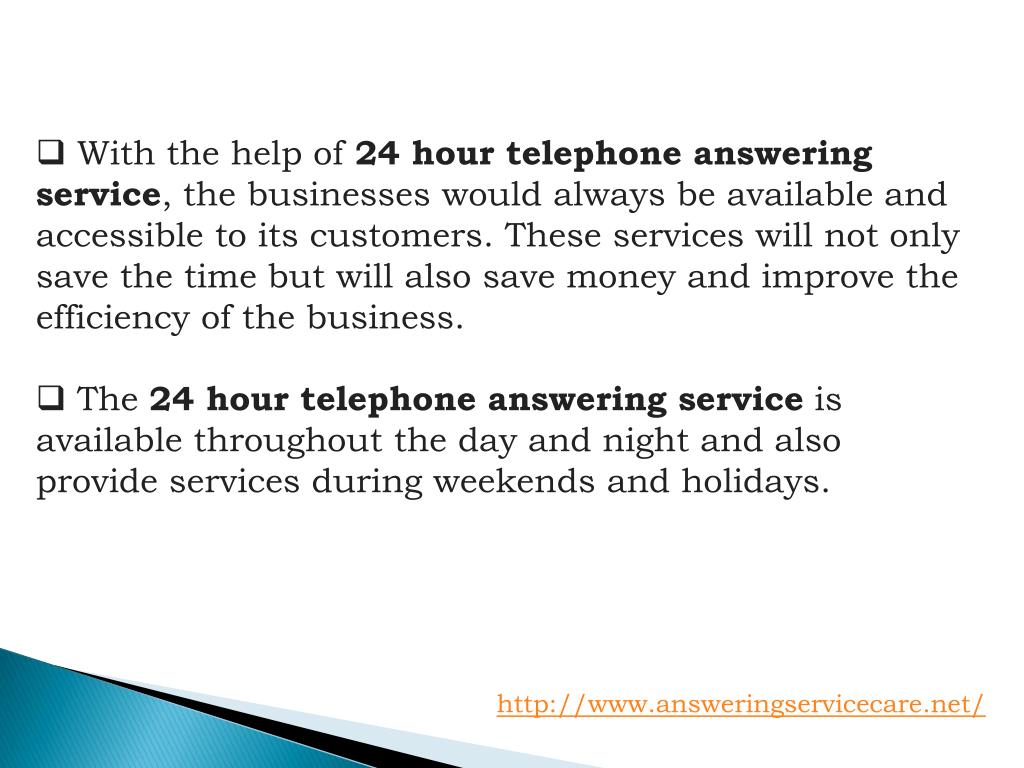 PPT A guide to 24 hour telephone answering service PowerPoint