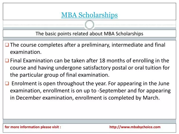 mba scholarships n.