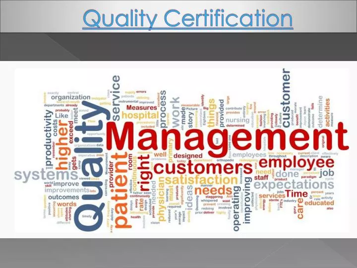 PPT - Quality Certification PowerPoint Presentation, free download - ID