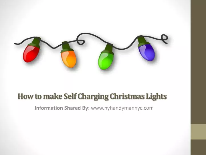 how to make self charging christmas lights n.