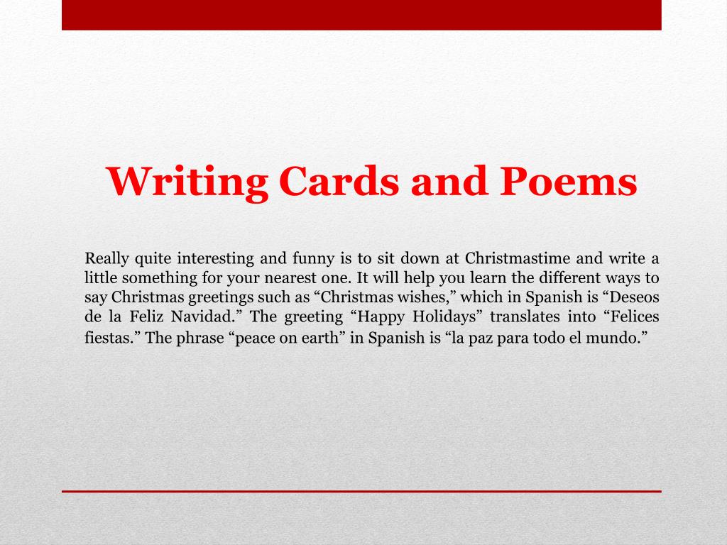 PPT - Learn Spanish Christmas Greetings and Words PowerPoint
