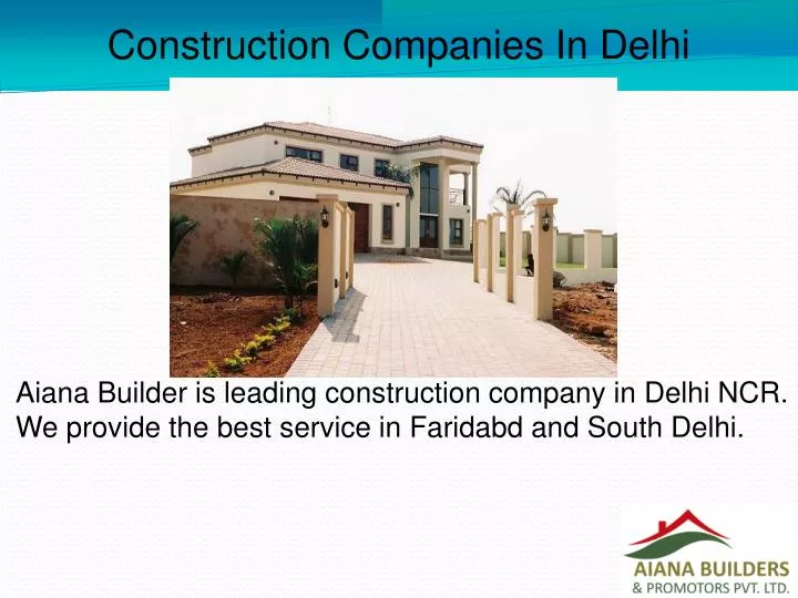 PPT Construction Companies In Delhi PowerPoint Presentation, free