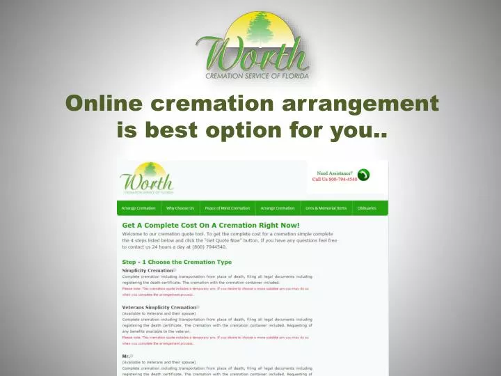 online cremation arrangement is best option for you n.