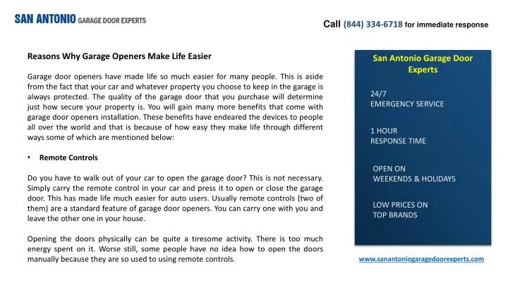Ppt Reasons Why Garage Openers Make Life Easier Powerpoint