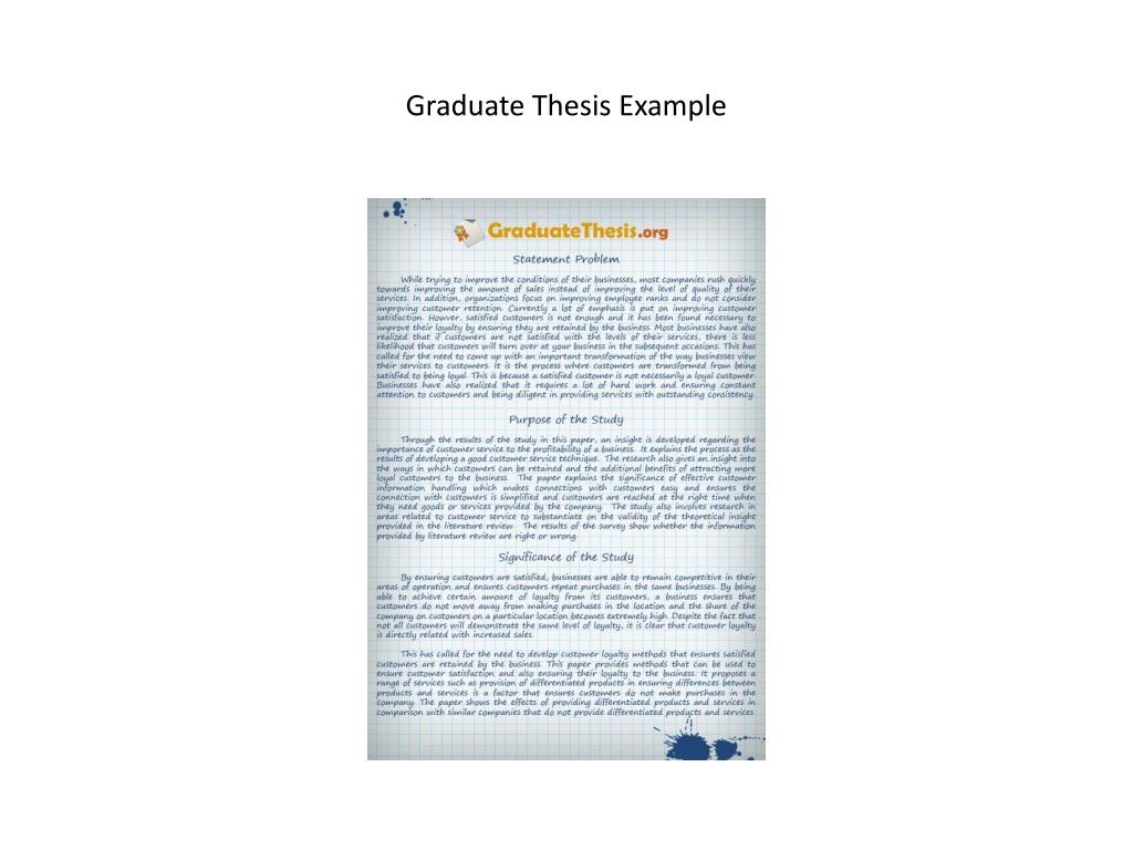 thesis for graduate programs