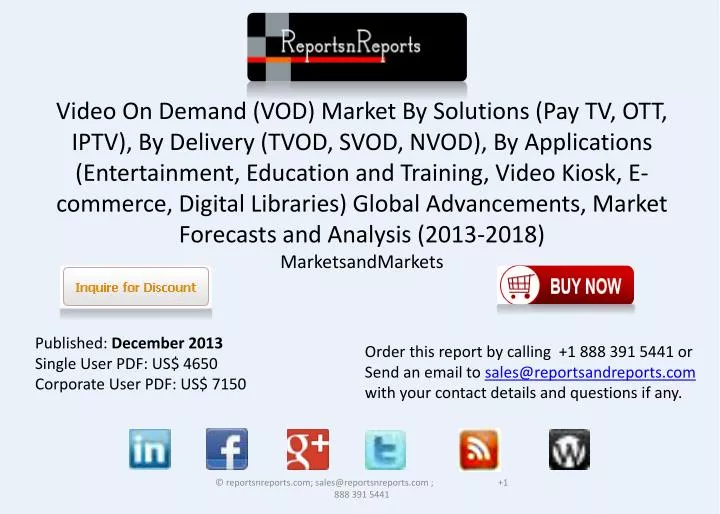 PPT 2018 Forecasts to Video On Demand Market PowerPoint Presentation