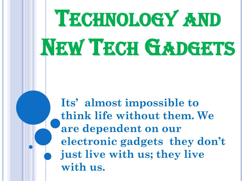 ppt presentation on electronic gadgets