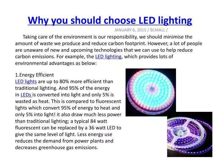 PPT Why you should choose LED lighting PowerPoint Presentation, free