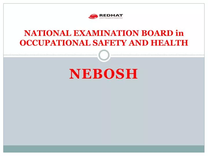 national examination board in occupational safety and health n.