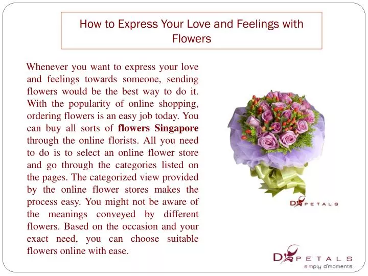 how to express your love and feelings with flowers n.