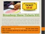 PPT - Broadway Show Tickets PowerPoint Presentation - ID:7116188