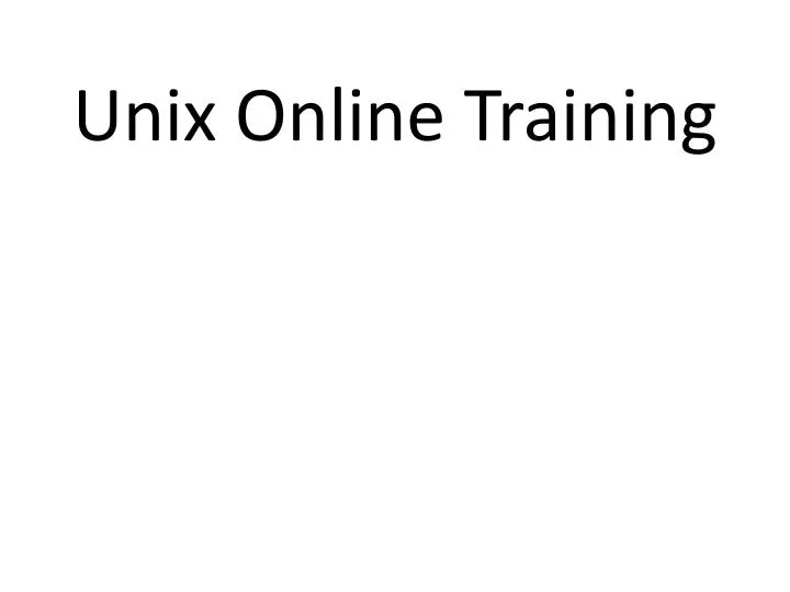unix online training n.