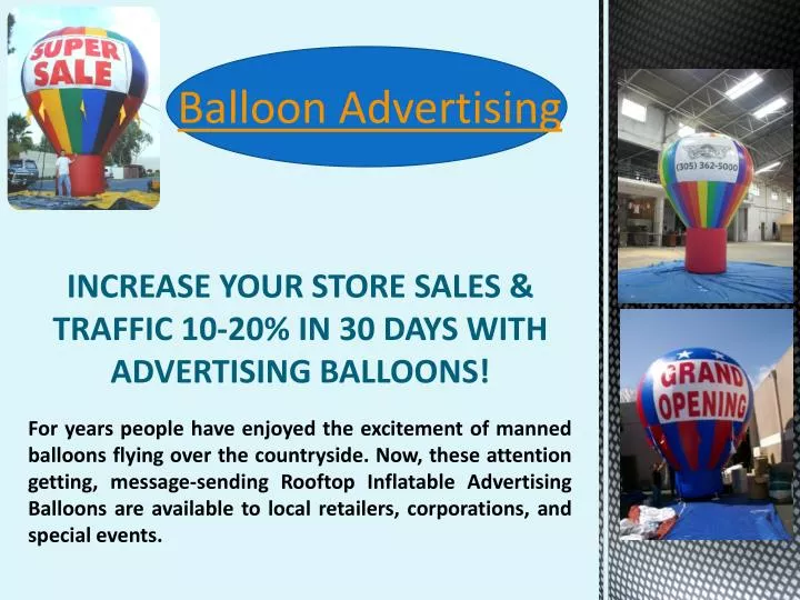balloon advertising n.