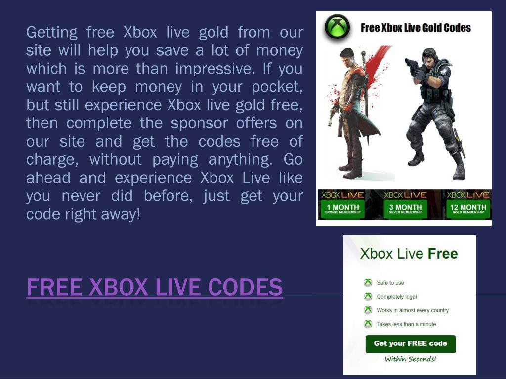 PPT - Free Xbox Live Gold Codes PowerPoint Presentation, free download -  ID:7116655