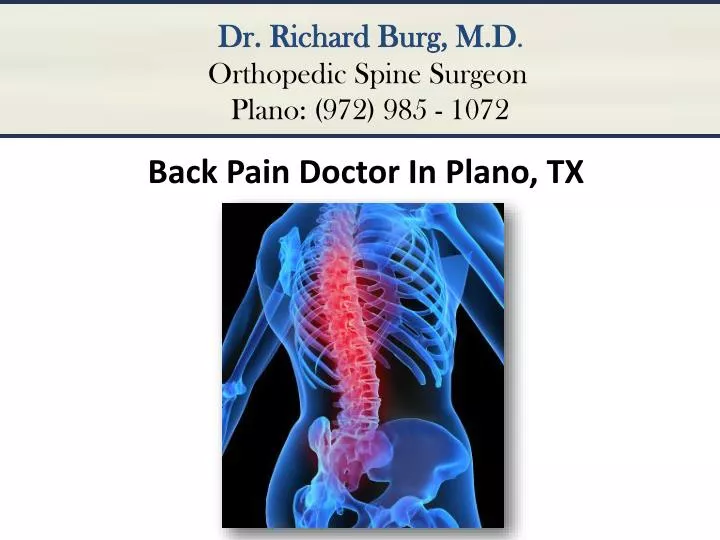 back pain doctor in plano tx n.