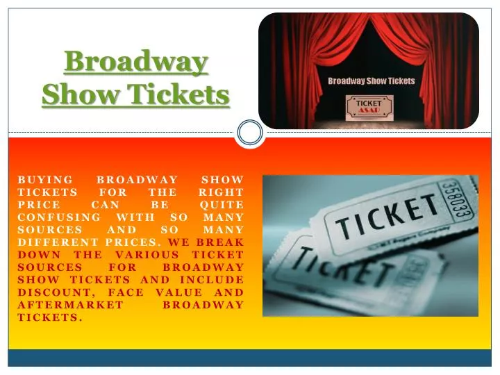broadway show tickets n.