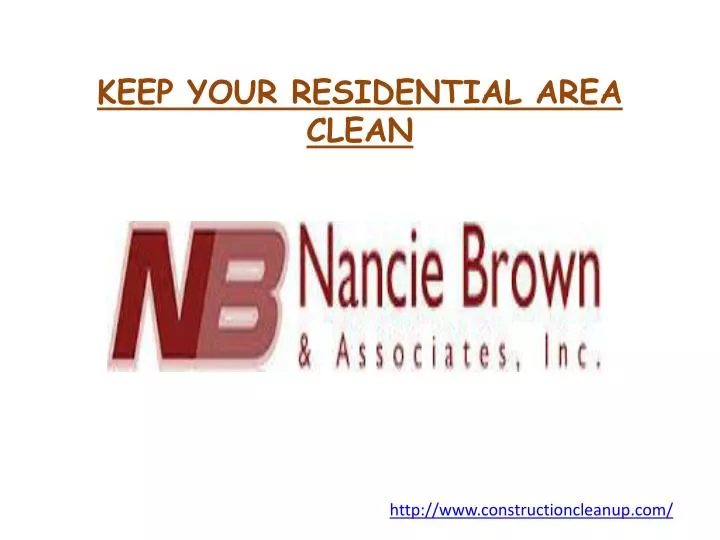 keep your residential area clean n.