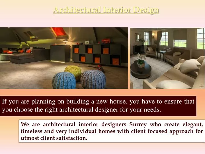 architectural interior design n.