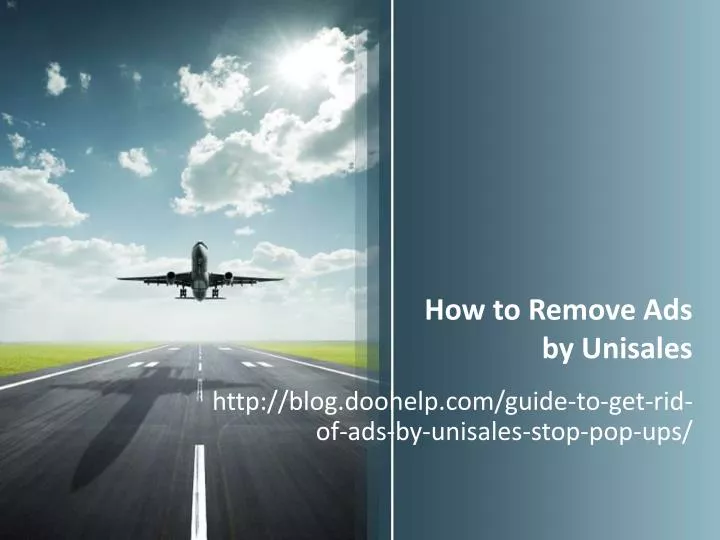 how to remove ads by unisales n.