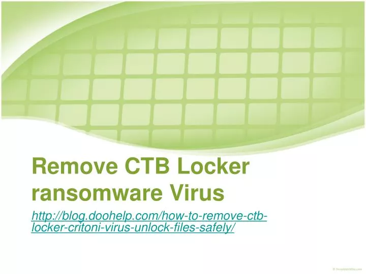 remove ctb l ocker ransomware virus n.