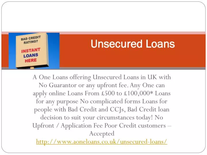 unsecured loans n.