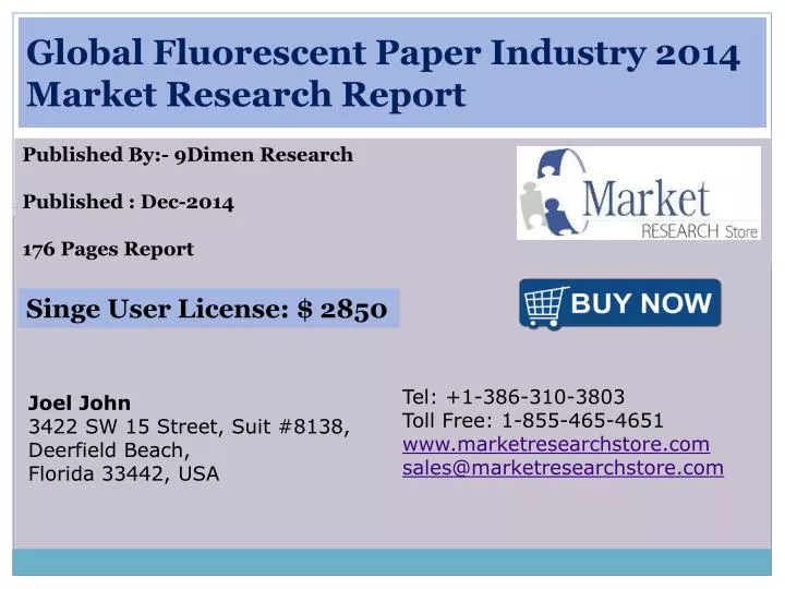 global fluorescent paper industry 2014 market research report n.