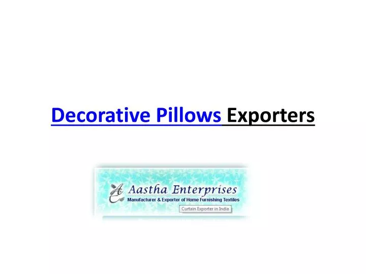 decorative pillows exporters n.