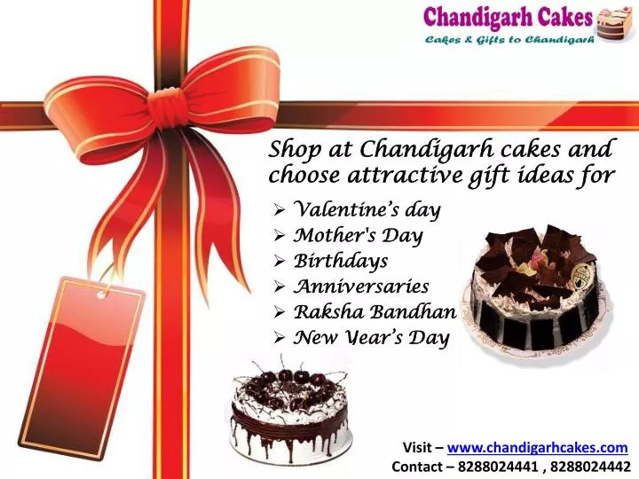 shop at chandigarh cakes and choose attractive gift ideas for n.
