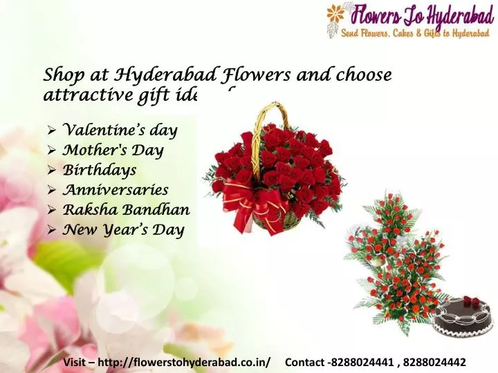 shop at hyderabad flowers and choose attractive gift ideas for n.