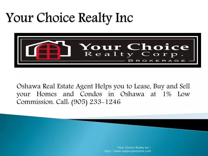 PPT Commission Realtor in Oshawa Real Estate Agents PowerPoint