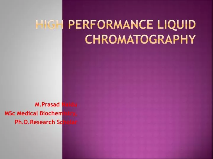 high performance liquid chromatography n.